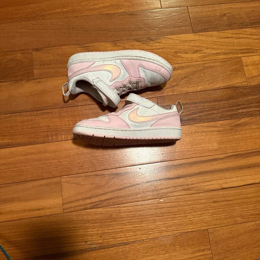 Kids Nike Pink and White Sneakers